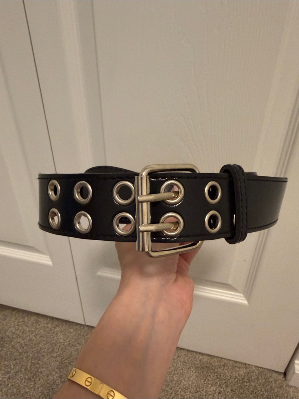 Black Double-Prong Belt